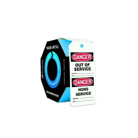 Accuform Danger, PF-Cardstock, 6-5/8 in Width, 3-5/8 in Height FBTAR118